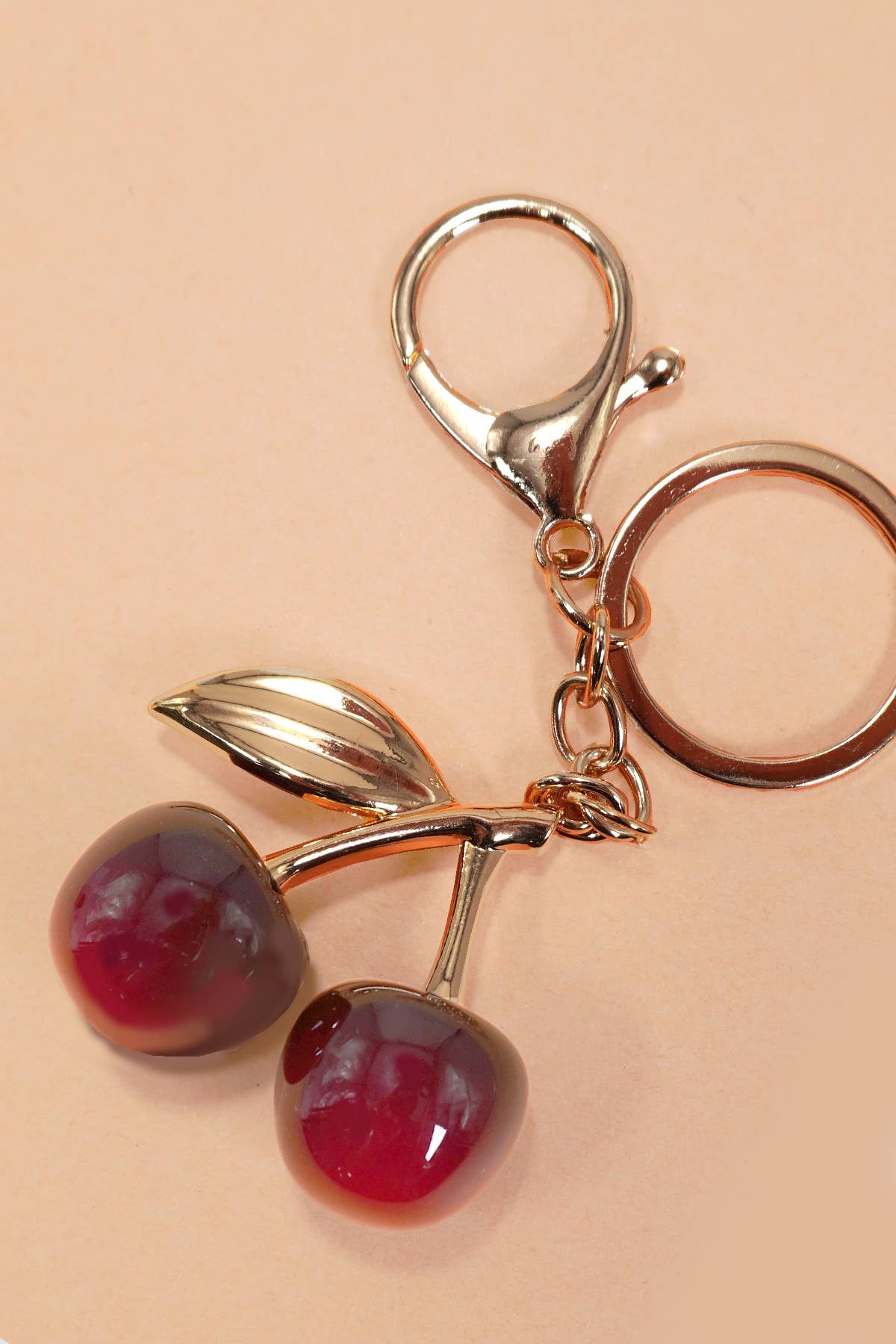 Shiny Cherry Drop Keychain
