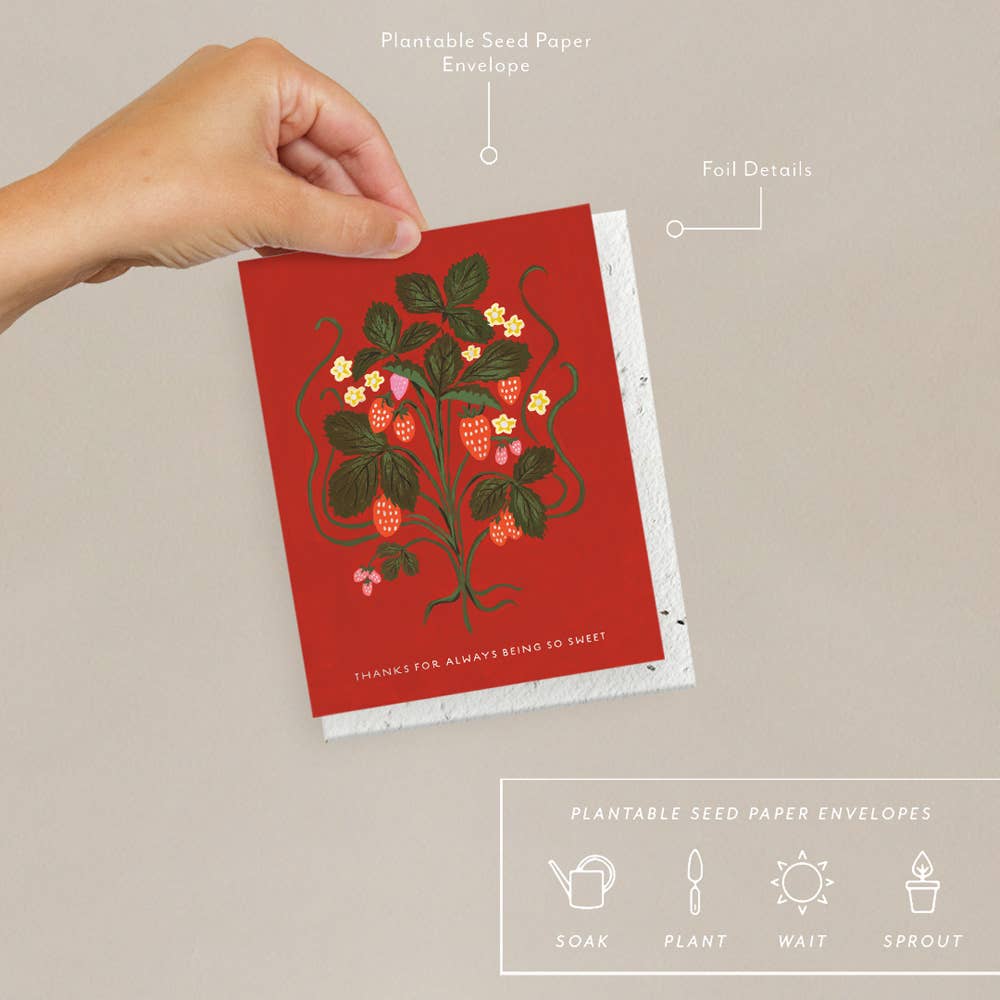 Sweet Strawberry Thank You Card