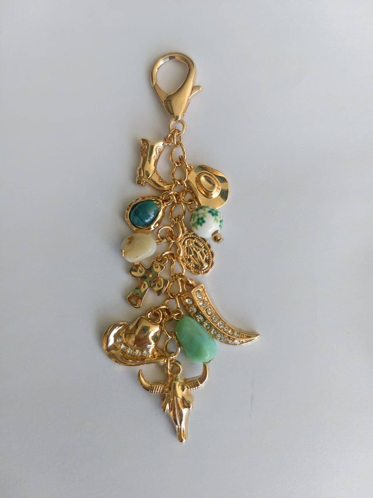 Porcelain Bead / Western Bag Charm
