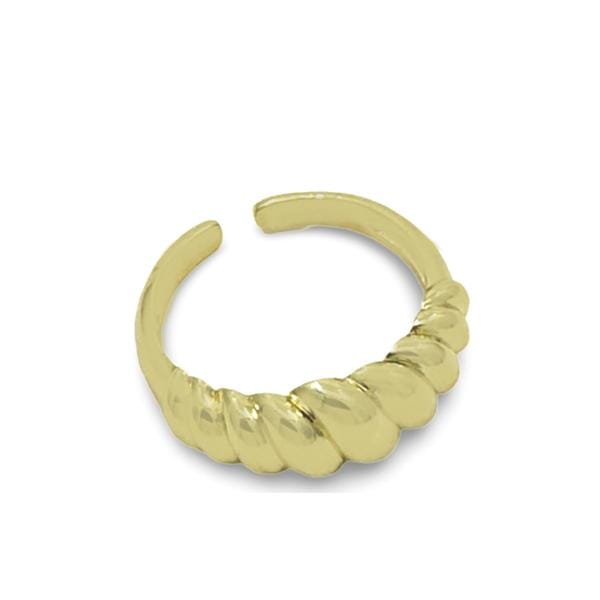 Twist Gold Plated Adjustable Ring
