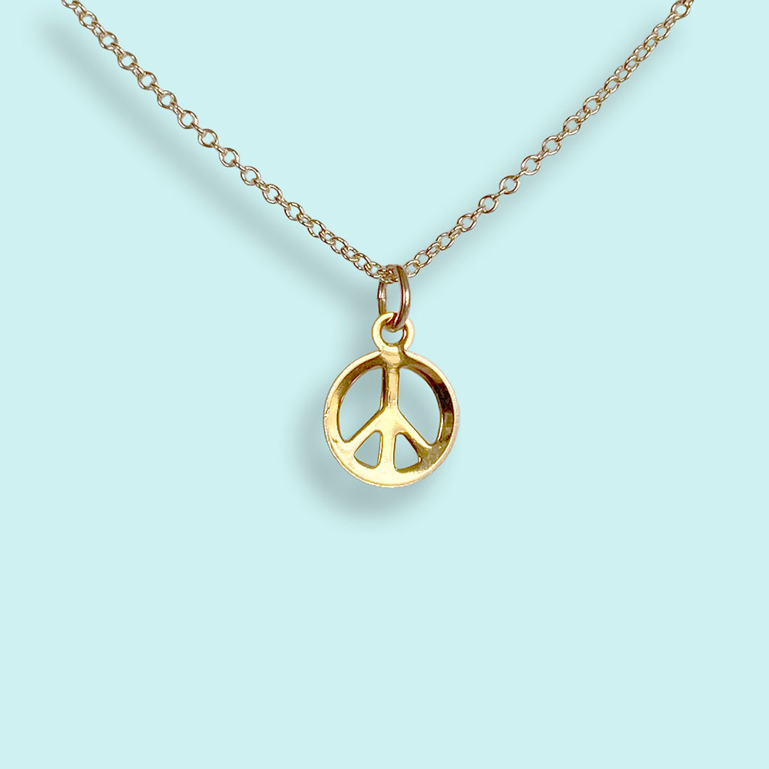 Tiny Peace Sign Necklace