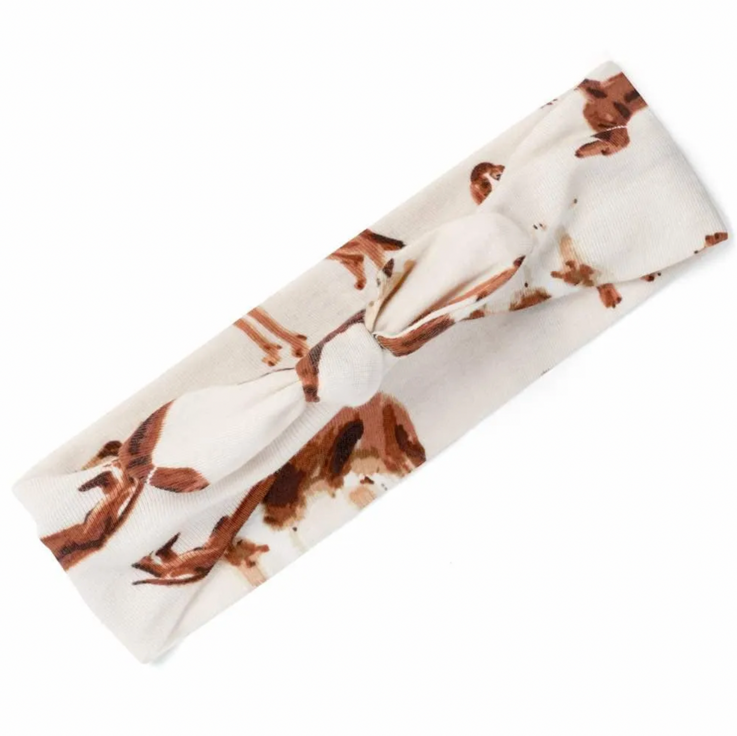 Organic Cotton Knotted Headband - Natural Dog