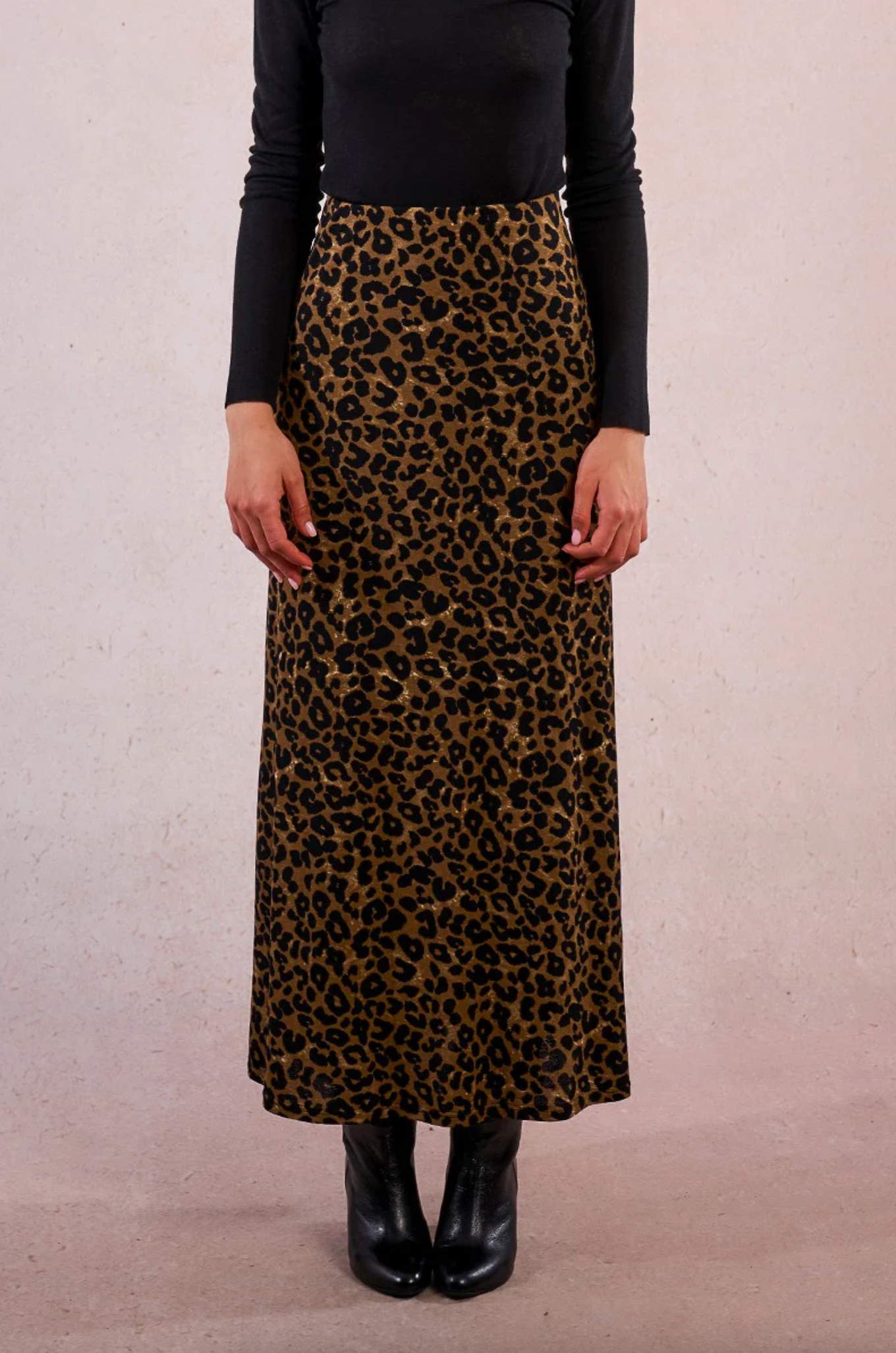 Francine Leopard Knitted Skirt
