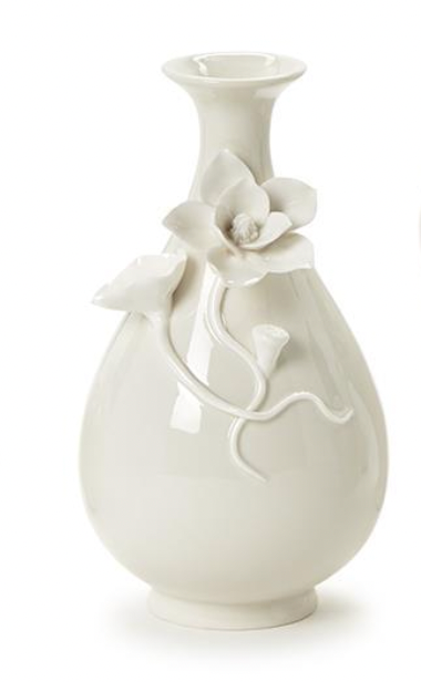 Porcelain Mini Vases with Sculpted Flowers