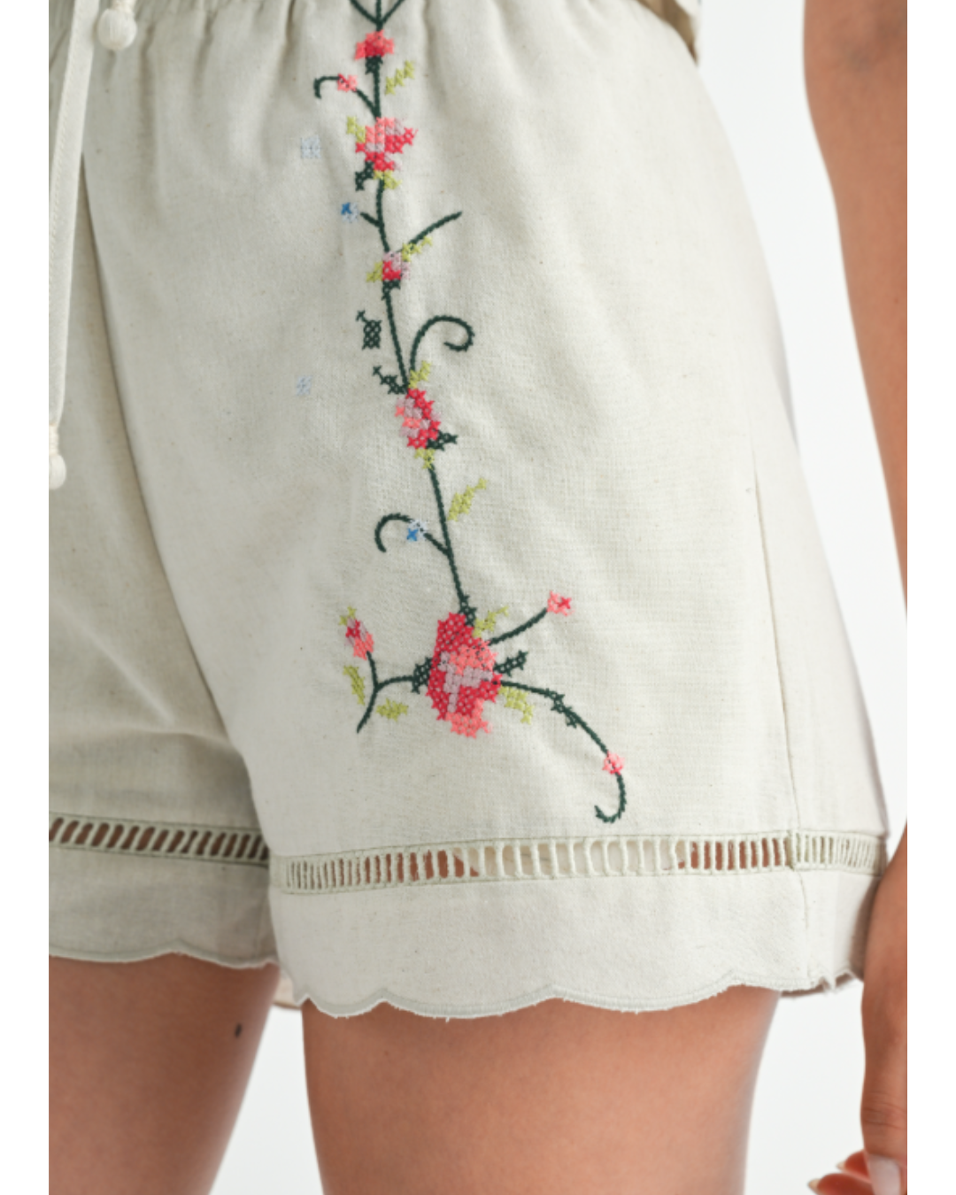 Greta Cross Stitch Shorts