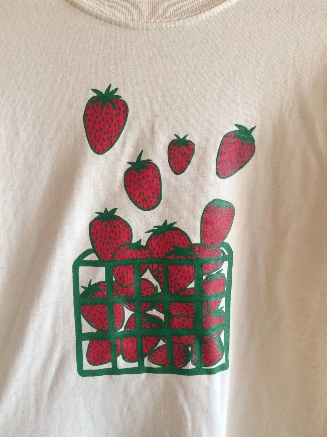 Strawberry Screen Printed T-Shirt