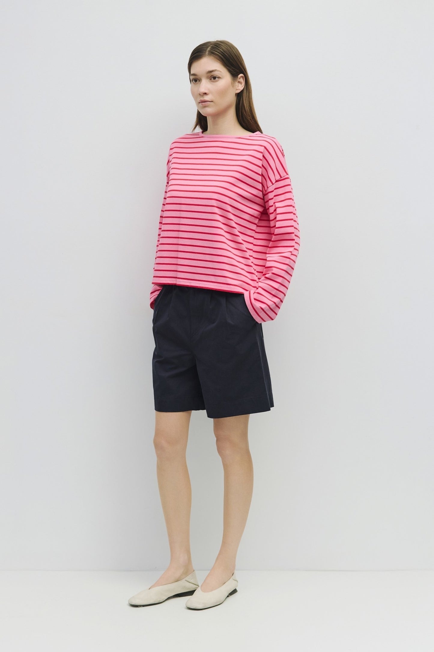 Moore Striped Oversized Top
