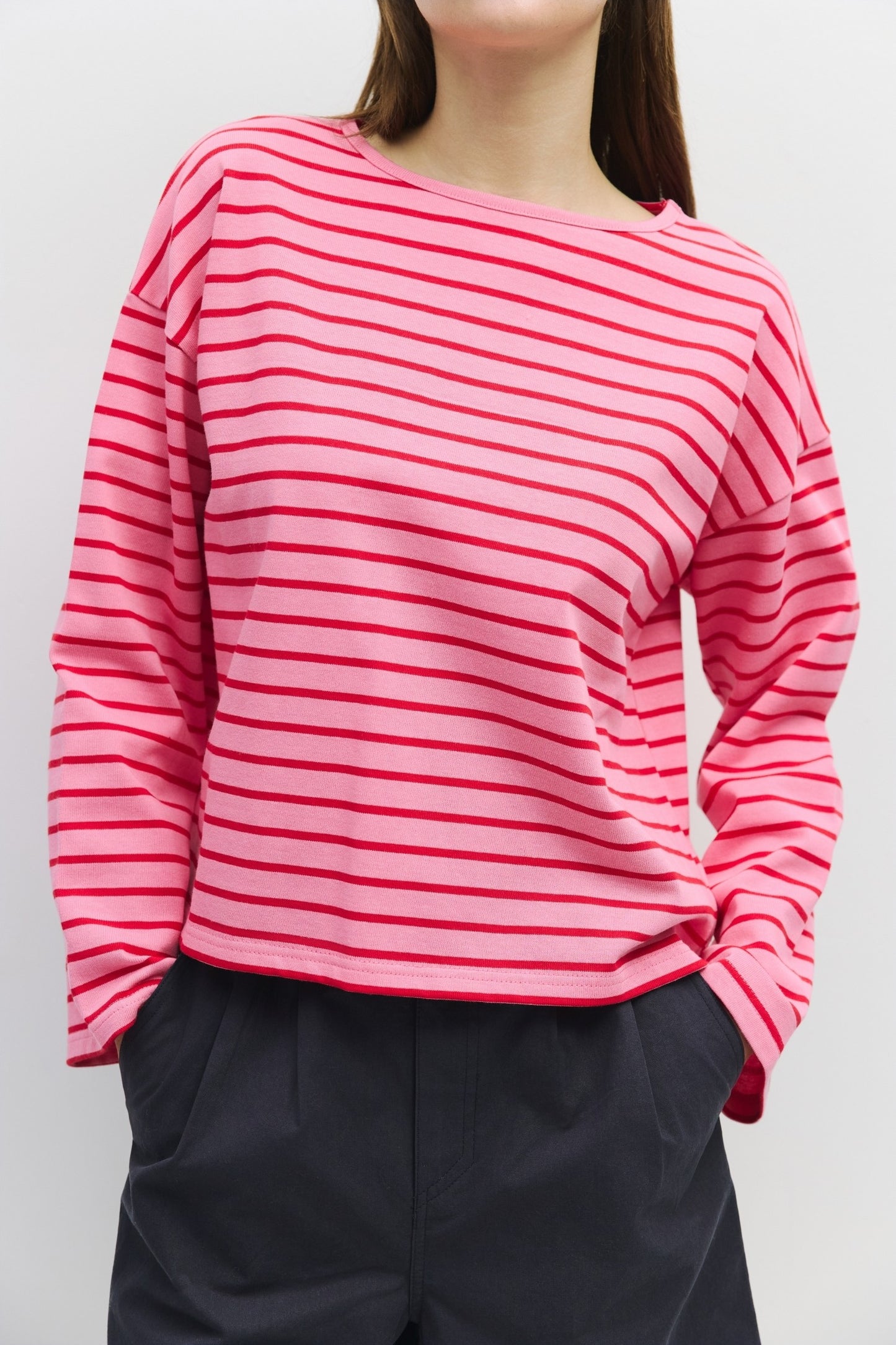 Moore Striped Oversized Top