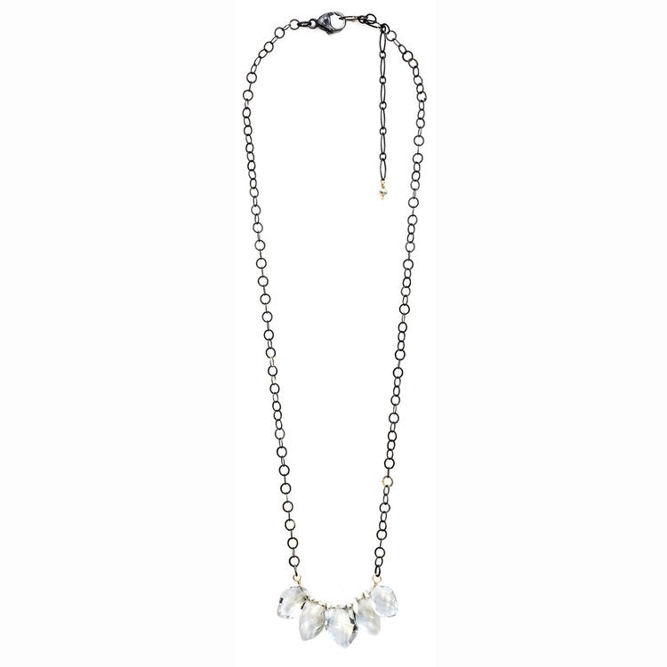 Pearls and Mixed Shape Quartz Necklace