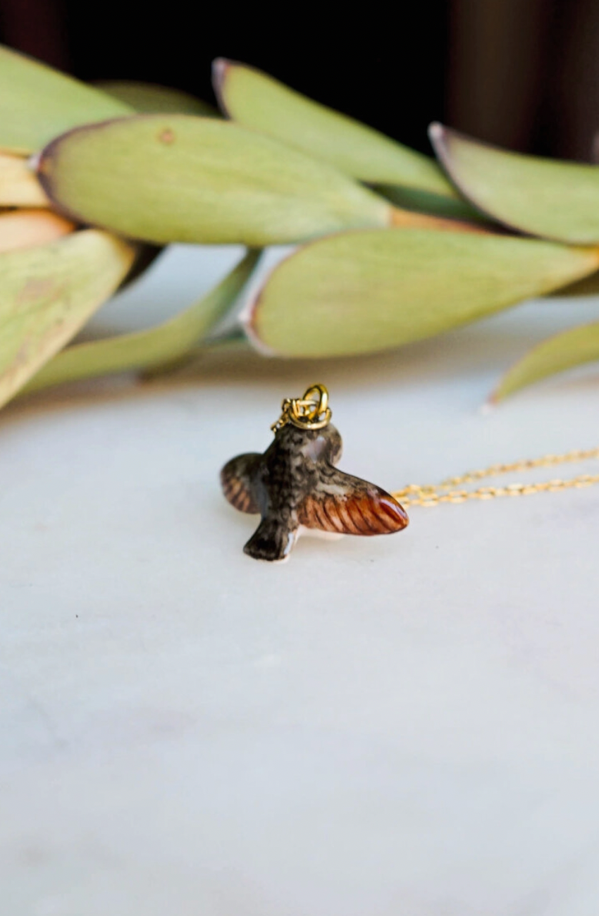 Tiny Barn Owl Necklace