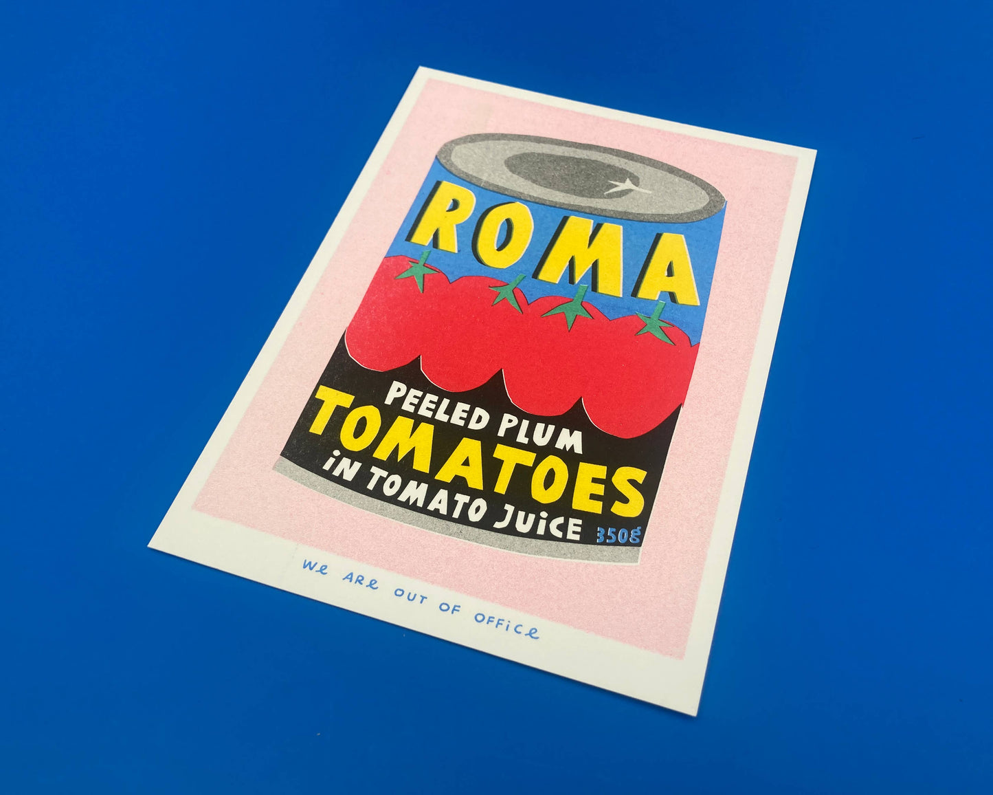 Roma Plum Tomatoes Risograph Print