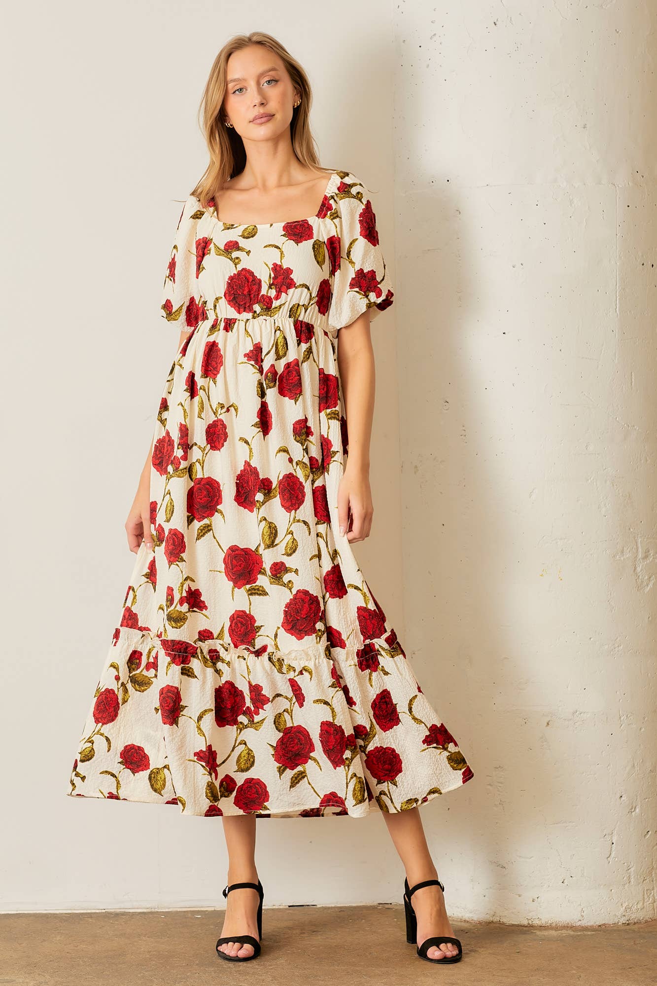 Rose Printed Dress