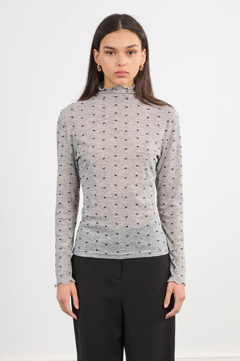 Ayla Bow Print Undersweater