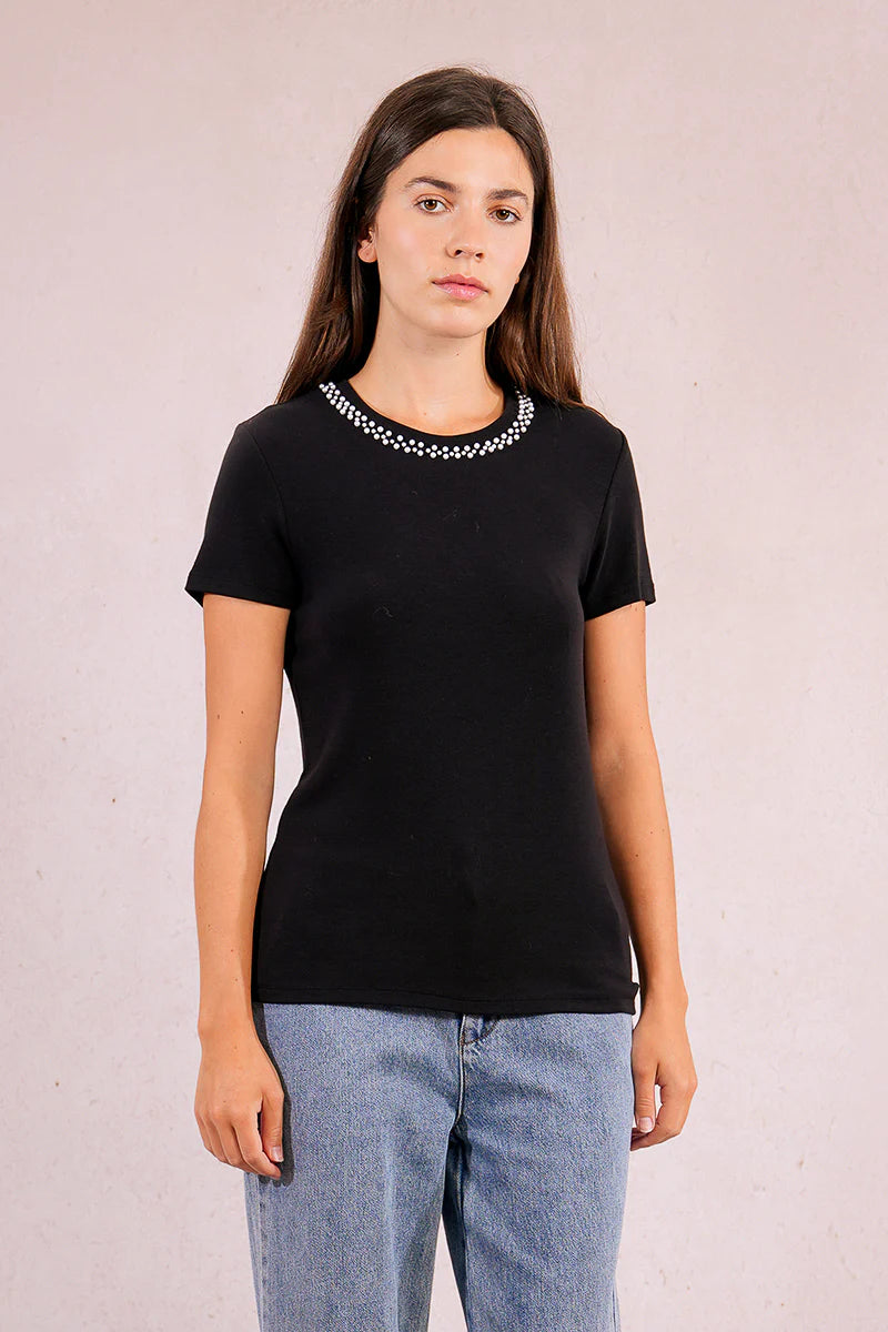 Lottie Pearl-Embroidered Tee
