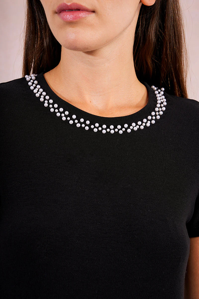 Lottie Pearl-Embroidered Tee
