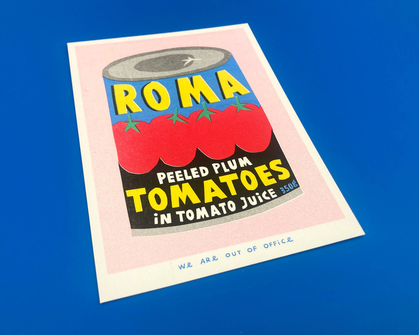 Roma Plum Tomatoes Risograph Print
