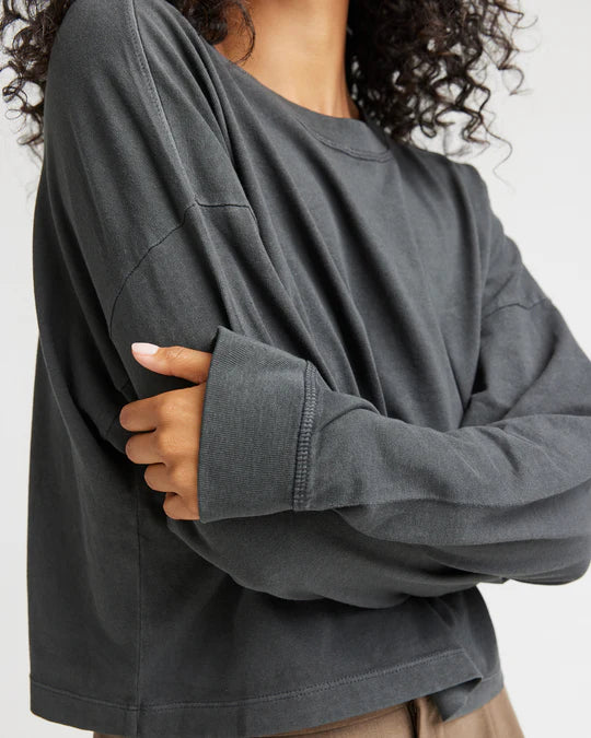 Relaxed Crop Long Sleeve Tee