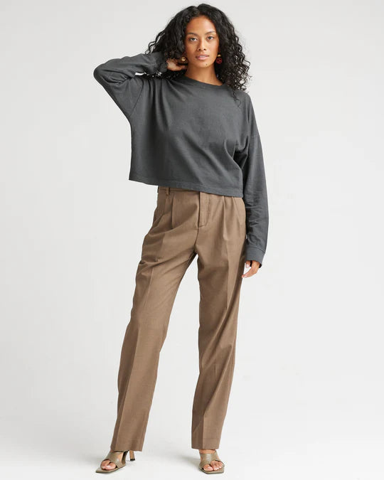 Relaxed Crop Long Sleeve Tee
