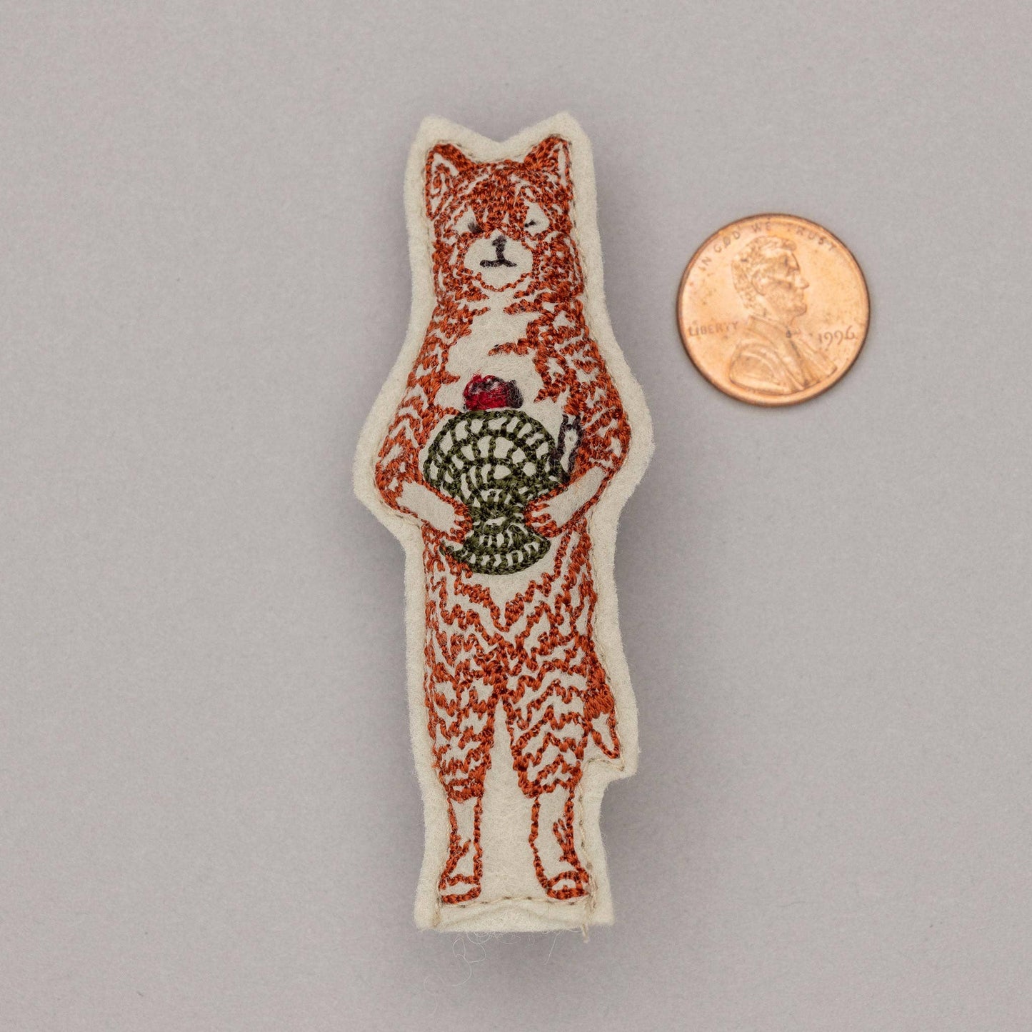 Fox with Snail Pin