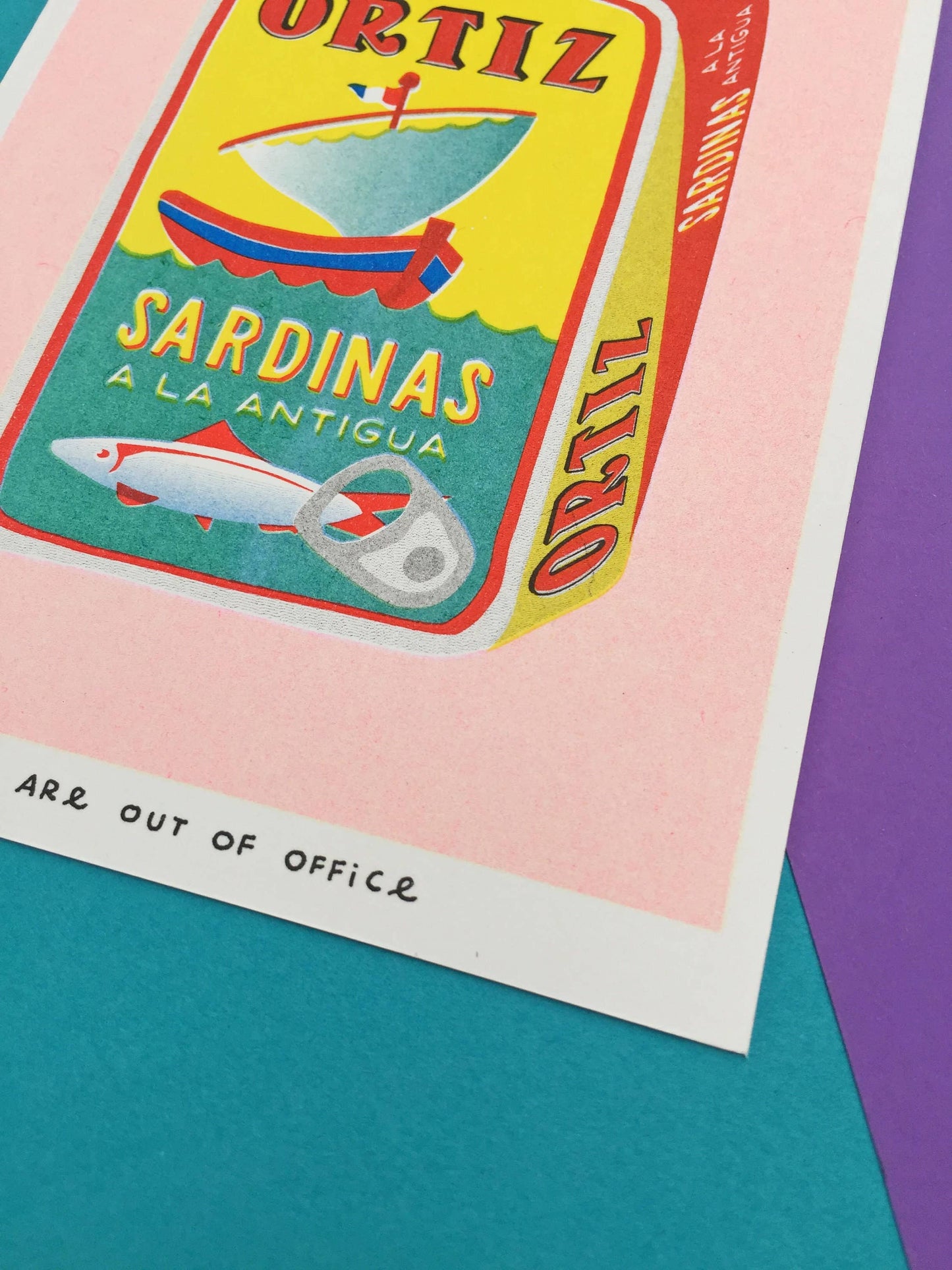 Can Full of Sardinas Risograph Print