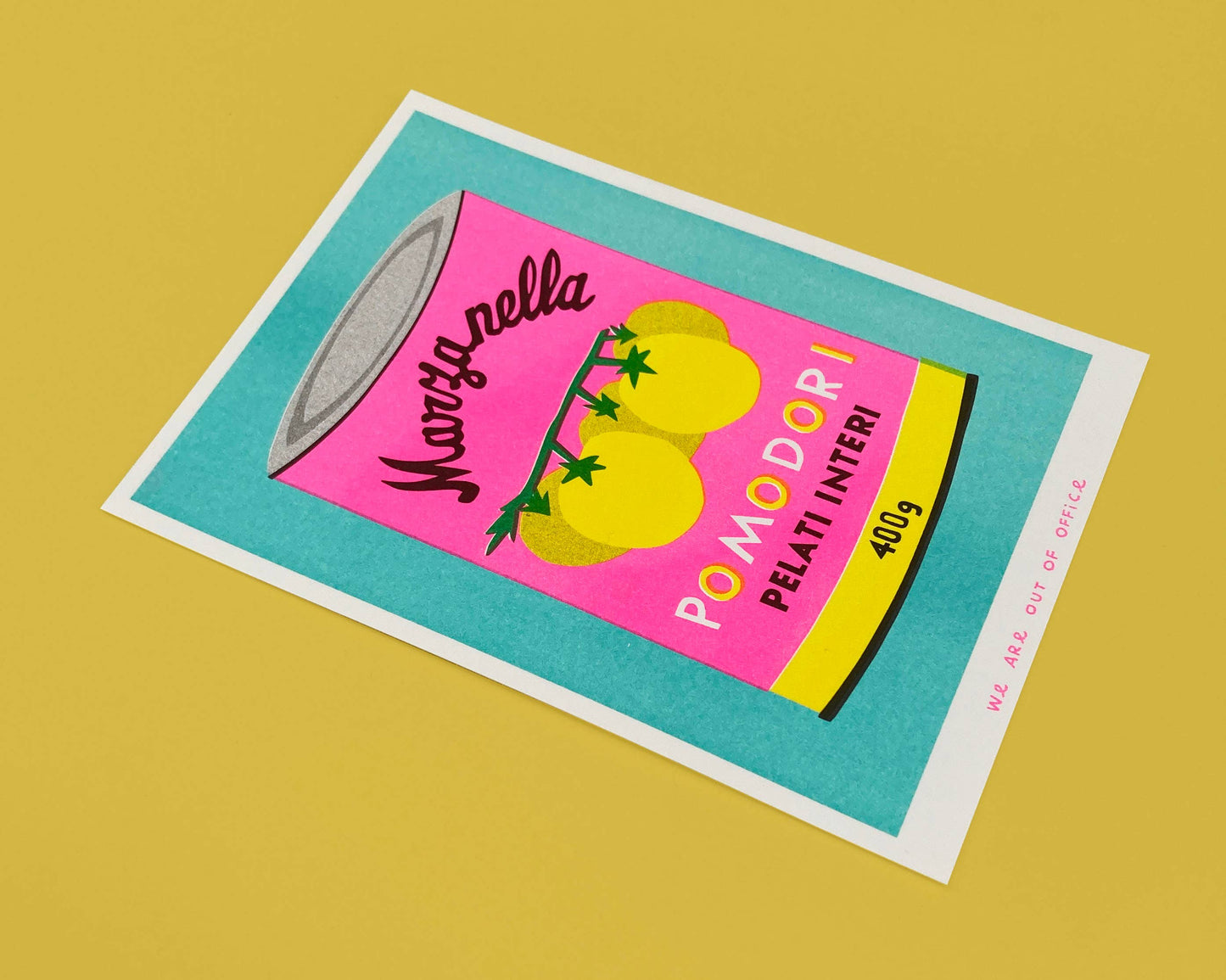 Can of Pomodori Risograph Print
