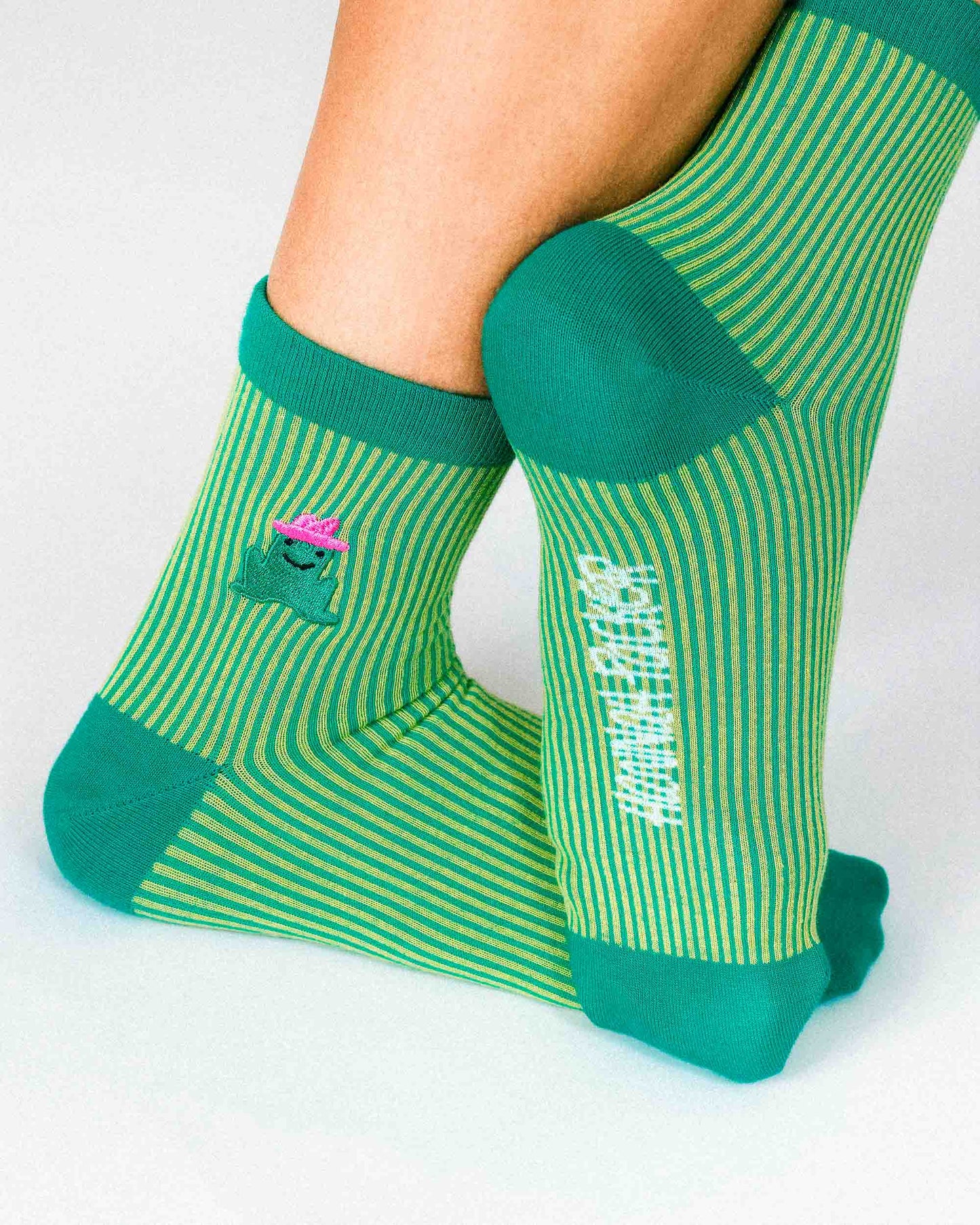 Hannah Packer Cowgirl Frog Ribbed Ankle Sock