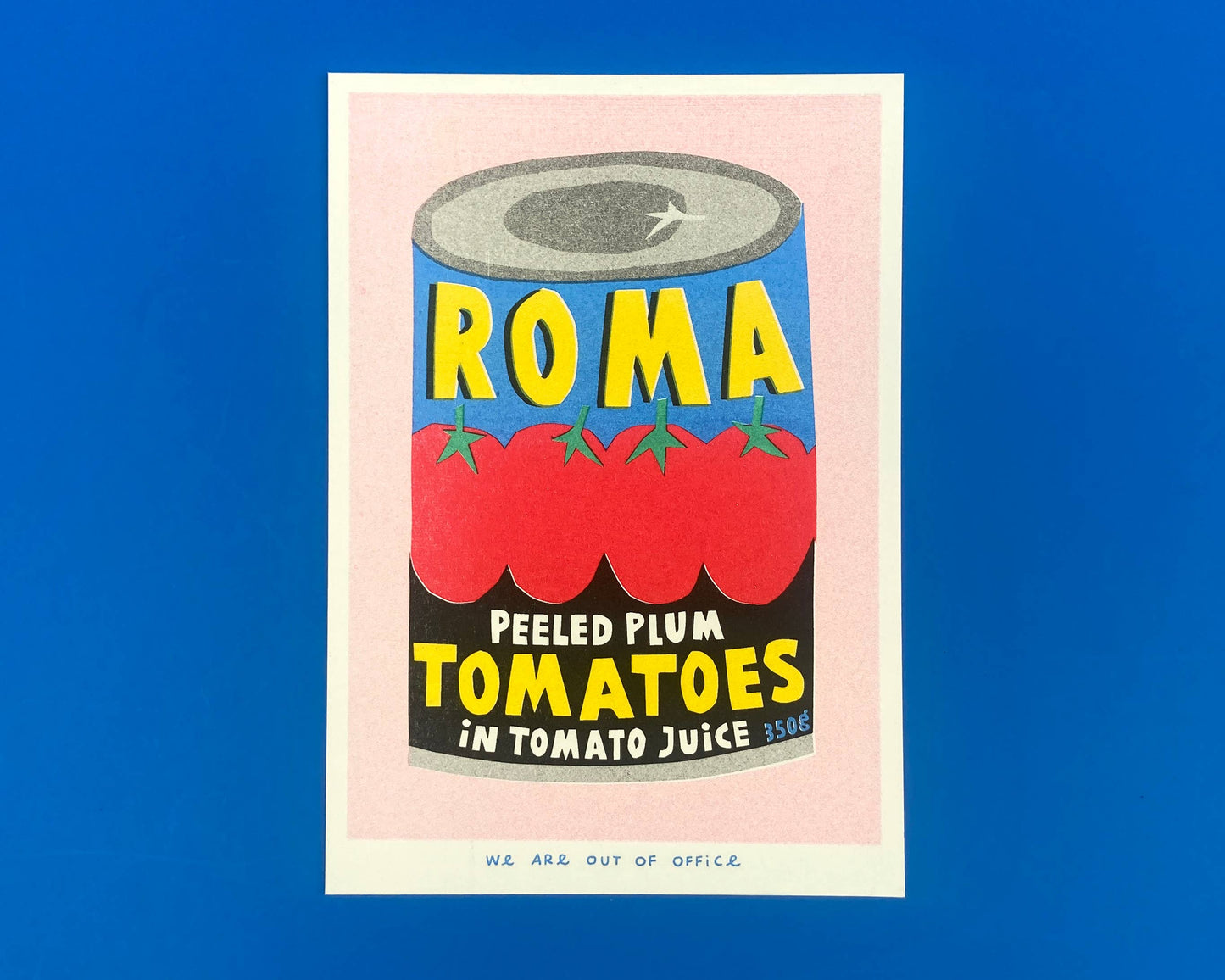 Roma Plum Tomatoes Risograph Print