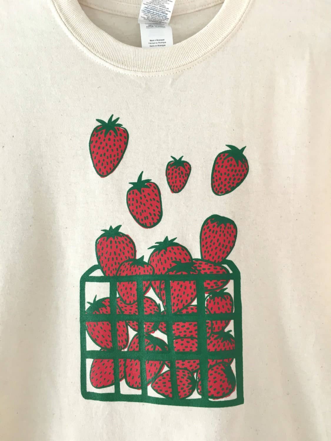 Strawberry Screen Printed T-Shirt