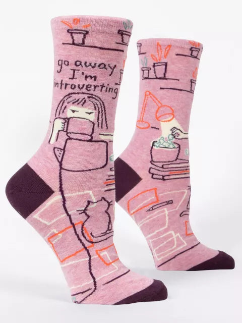 Go Away, Introverting Women's Crew Socks