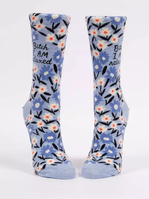 Bitch I AM Relaxed Women's Crew Socks