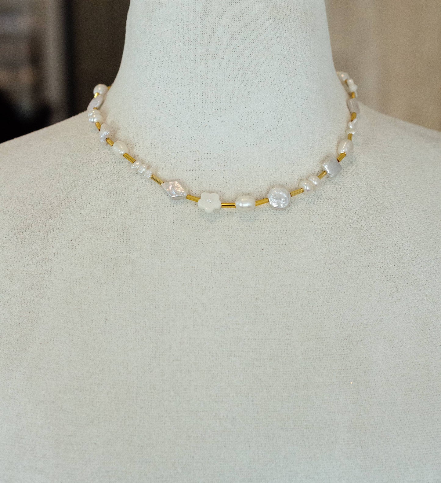 Margot Beaded Pearl Necklace