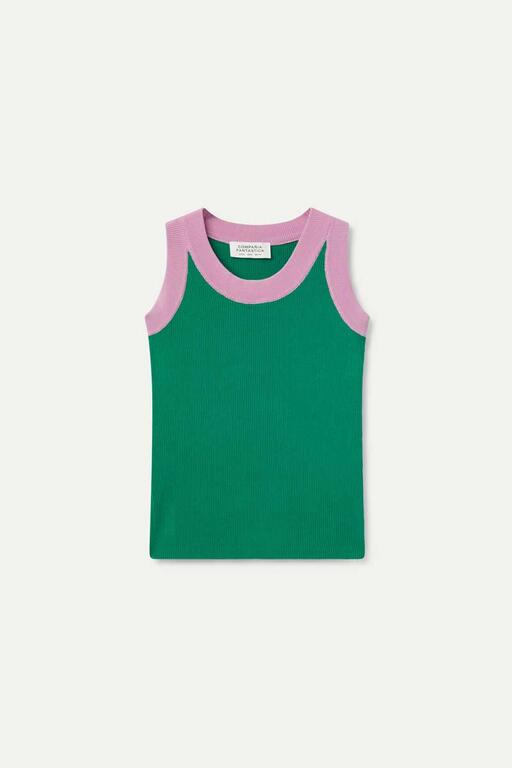 Noa Ribbed Contrast Tanks