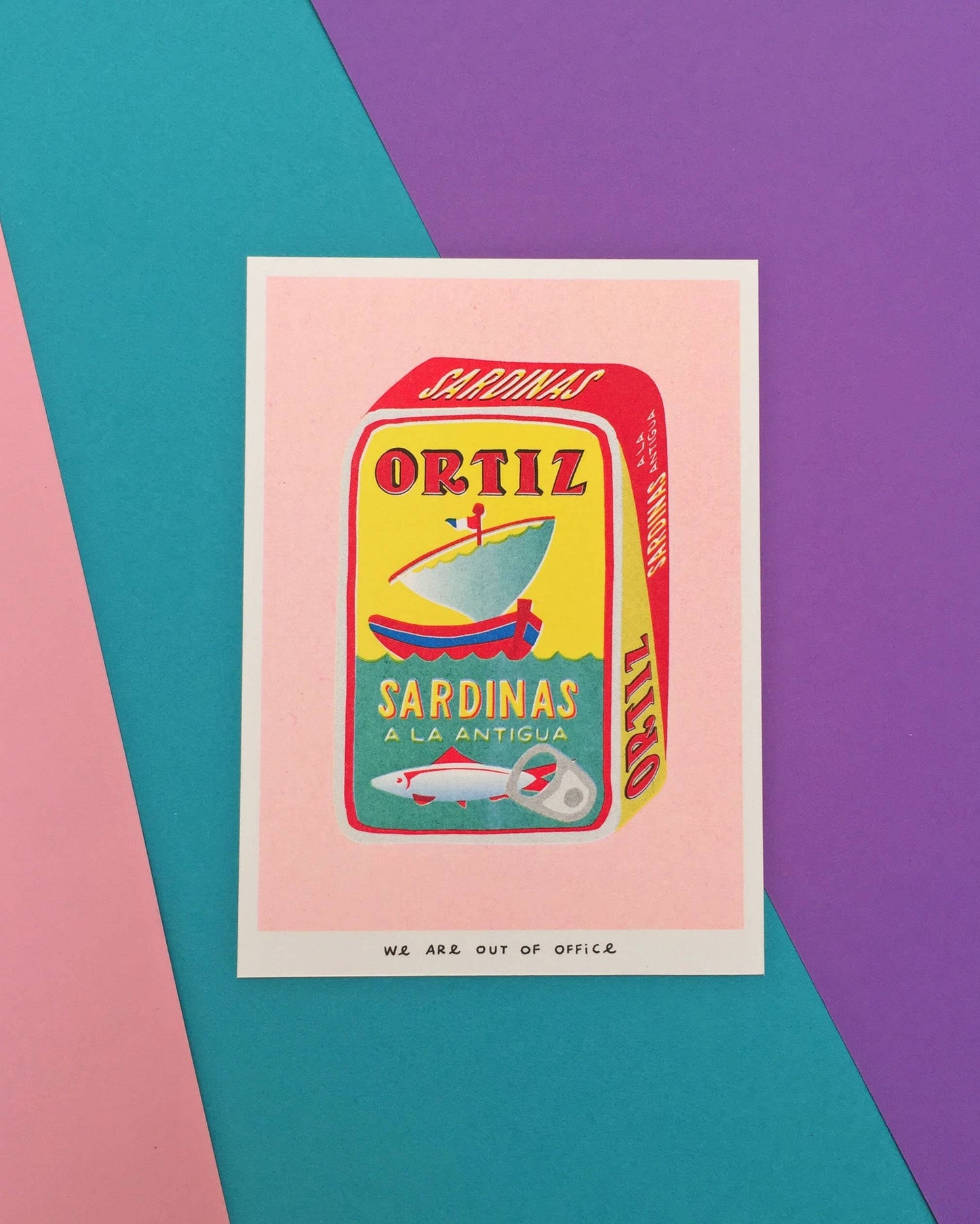 Can Full of Sardinas Risograph Print