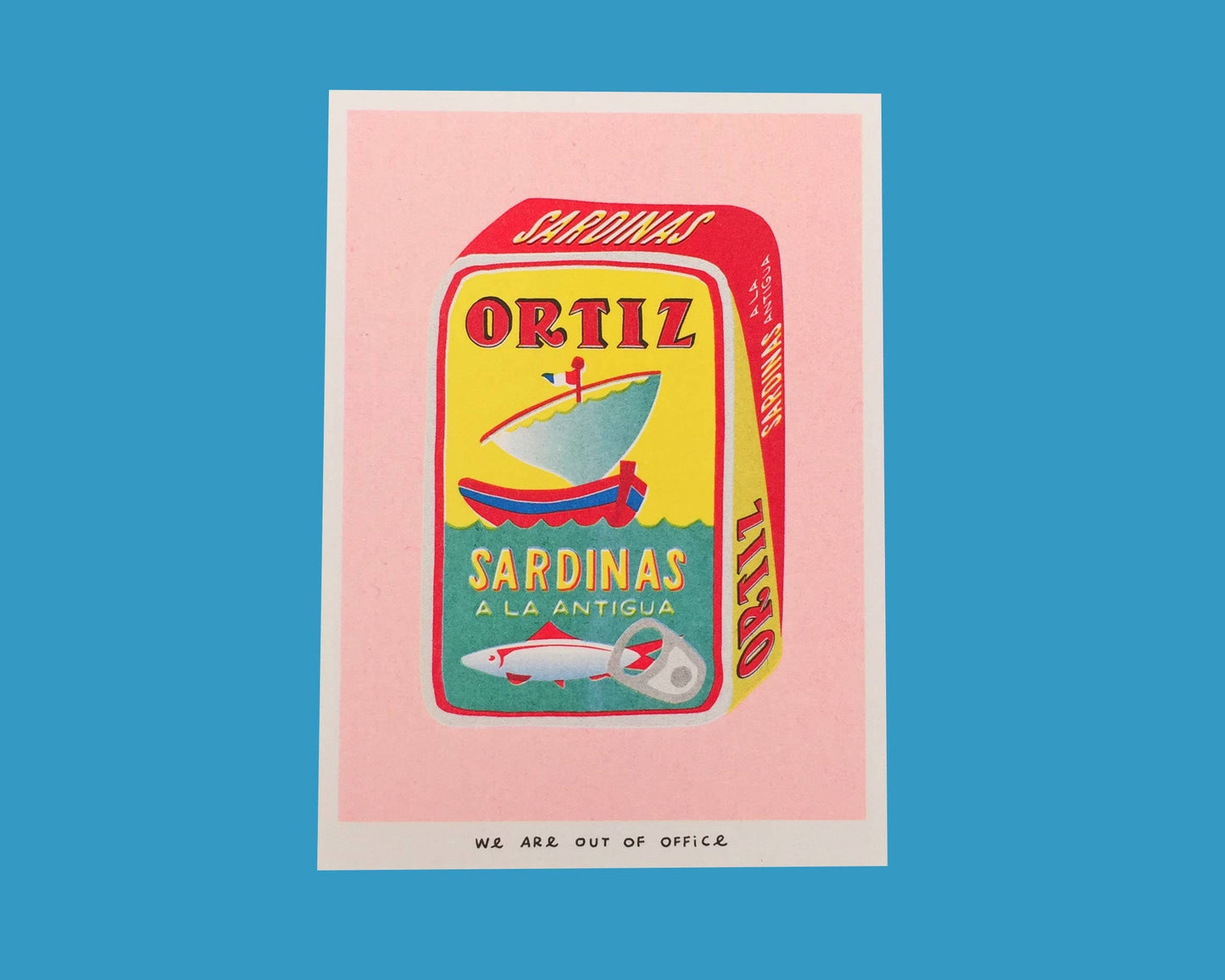 Can Full of Sardinas Risograph Print