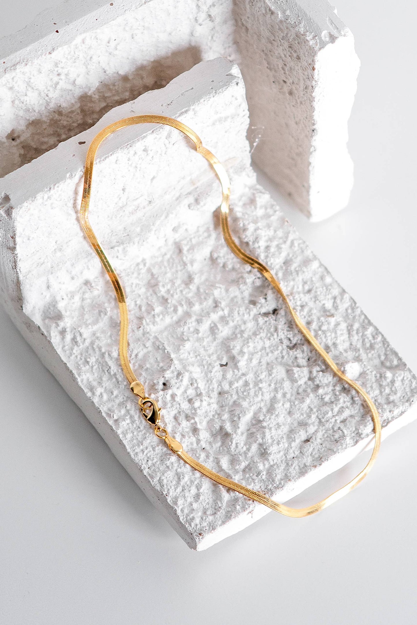 Zoe 18K Gold Plated Snake Chain Necklace