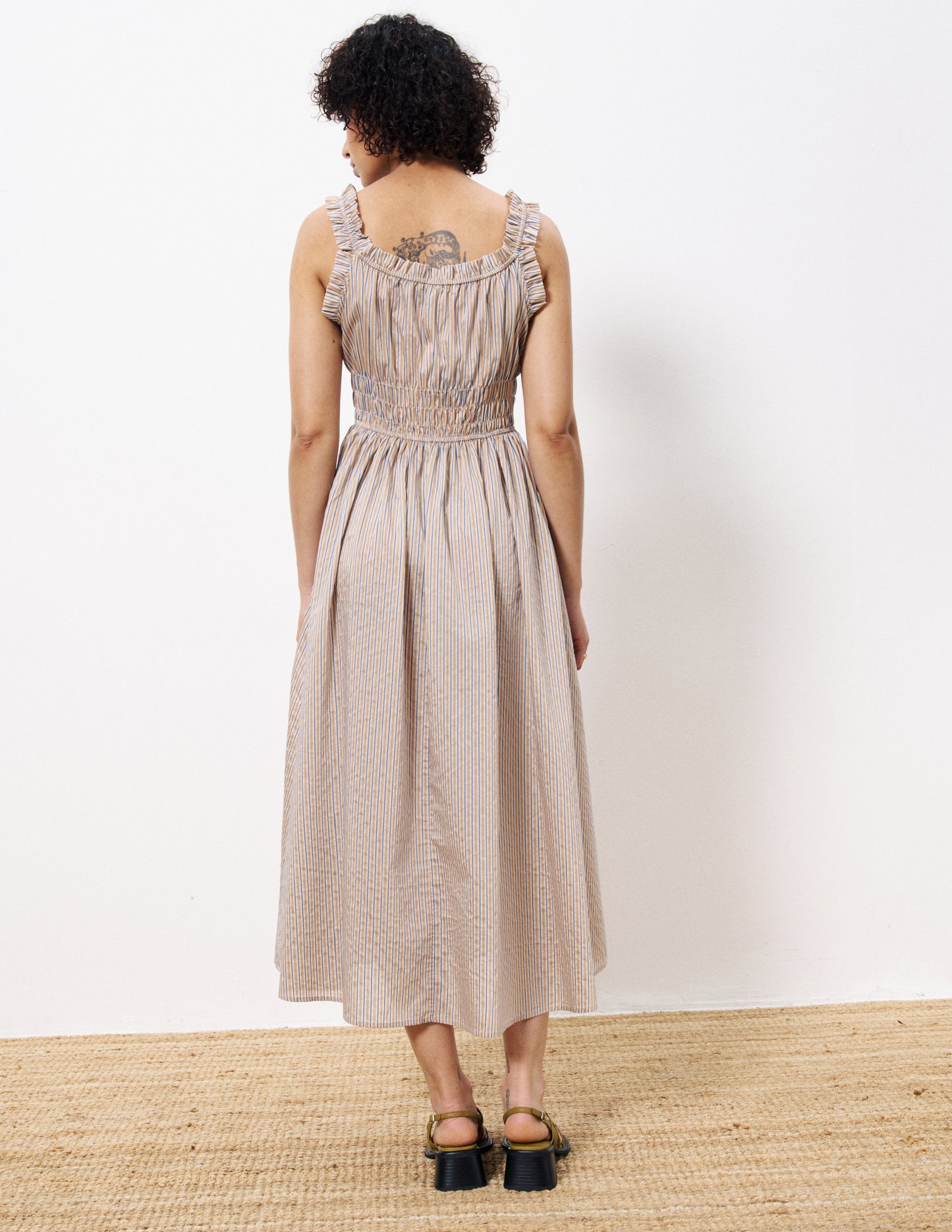 Louisane Striped Midi Dress