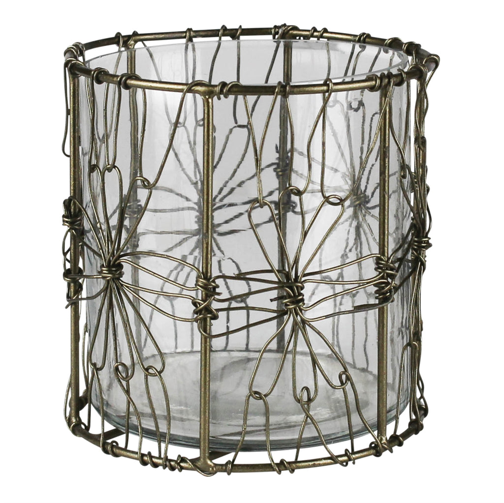 Glass and French Wire Daisy Hurricane