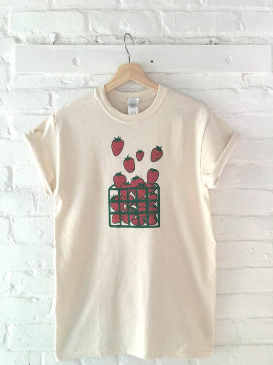Strawberry Screen Printed T-Shirt