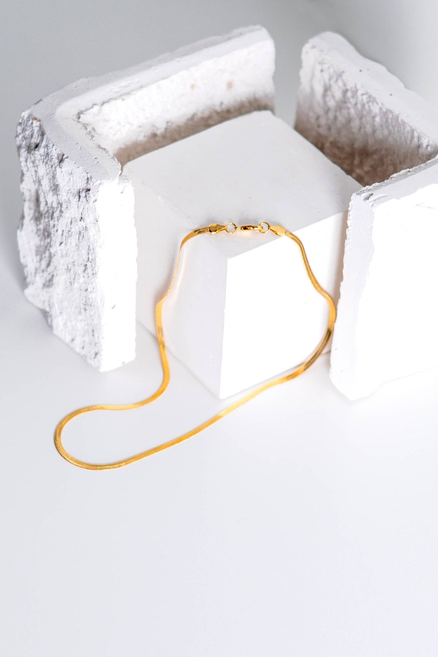 Zoe 18K Gold Plated Snake Chain Necklace