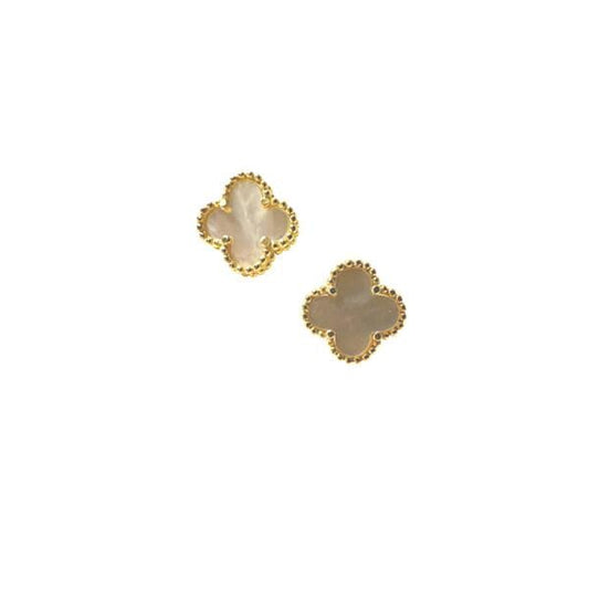 Enamel Clover Post Earrings