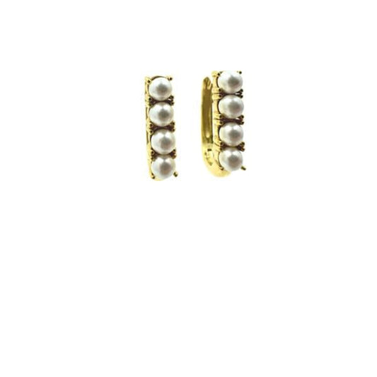 Small Huggie Pearls Earring