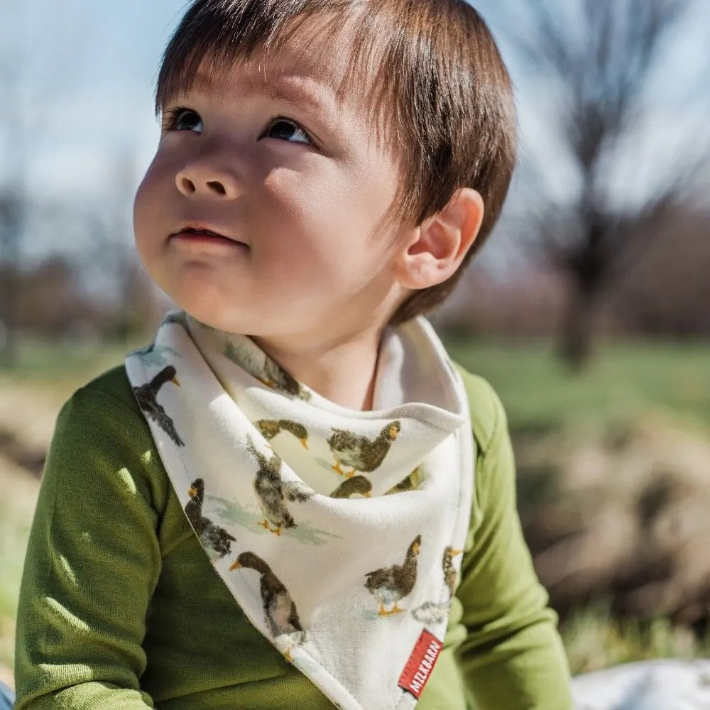 Bamboo Three-Layer Kerchief Bib - Duck