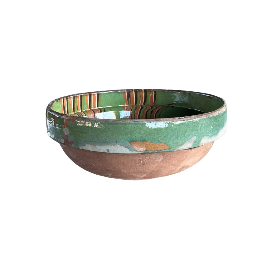 Handmade Mediterranean Marbleized Cottage Crafted Bowls