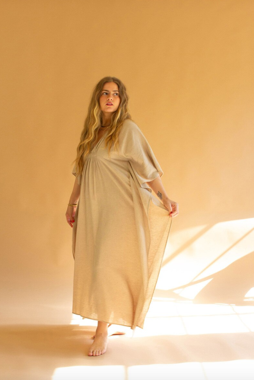 V-Neck Long Kaftan