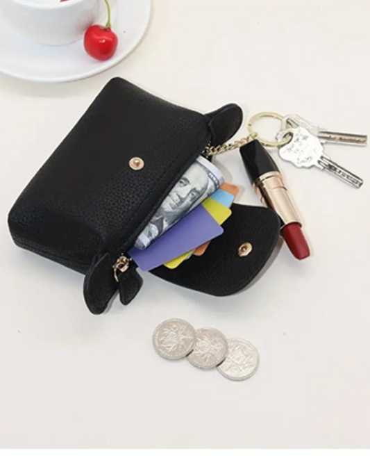 Vegan Leather Mini Pouch Keychain