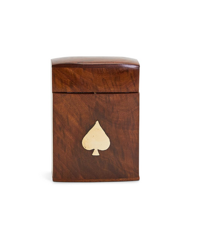 Playing Card Set in Wood Crafted Box