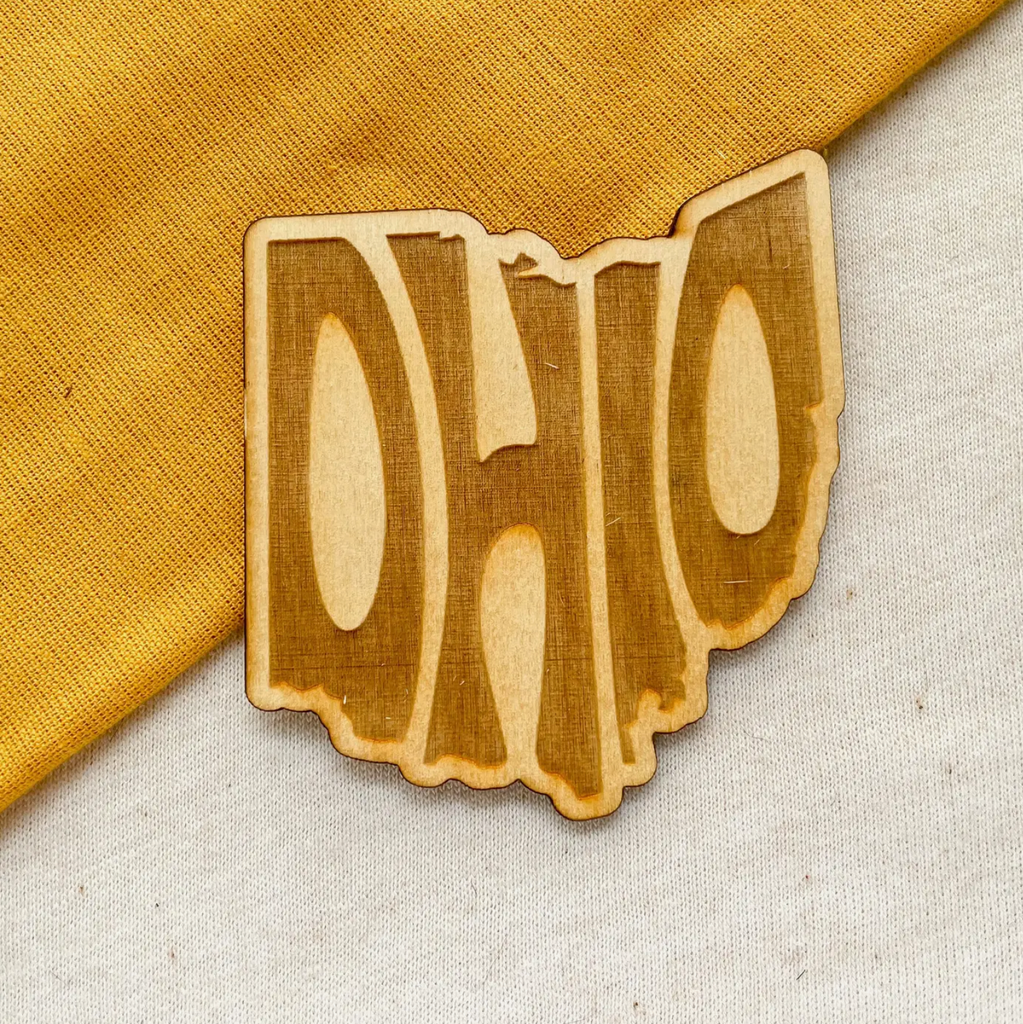 Wood Ohio State Magnet