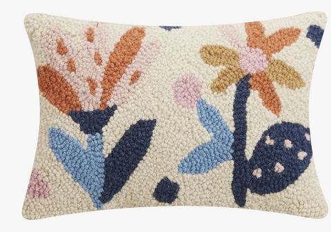Two Flowers Hook Pillow