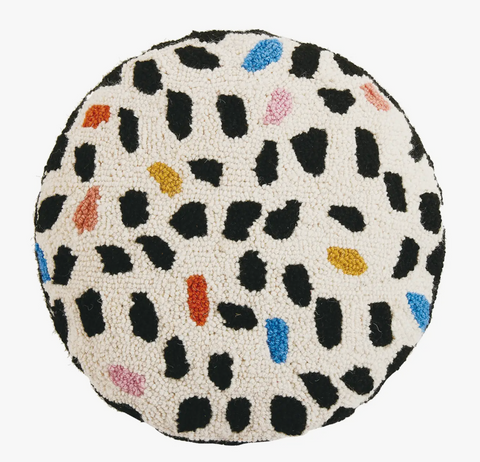 Circle Dots Round Shape Hook Pillow