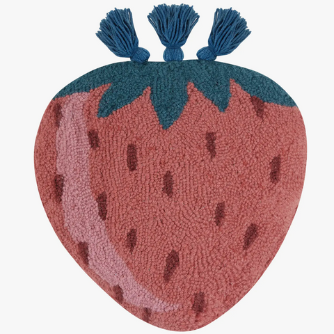 Strawberry W/Tassels Shaped Hook Pillow